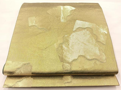 平和屋着物◎六通太鼓柄袋帯 重ね色紙 大嘗錦 金糸 引箔 正絹 逸品 BAAM0062if