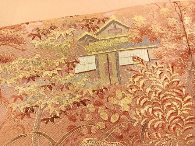 平和屋着物■豪華色留袖　手描き　名所風景　暈し染め　正絹　逸品　BAAM1050gt