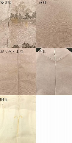 平和屋着物■豪華色留袖　作家物　手描き　風景文　正絹　逸品　BAAM1250sa
