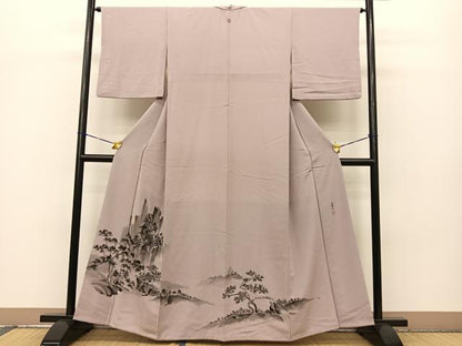 平和屋着物■豪華色留袖　作家物　手描き　風景文　正絹　逸品　BAAM1250sa