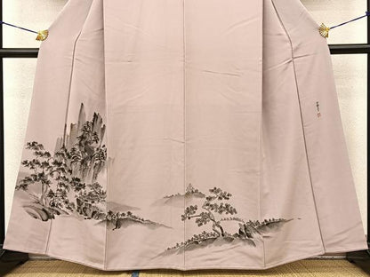 平和屋着物■豪華色留袖　作家物　手描き　風景文　正絹　逸品　BAAM1250sa