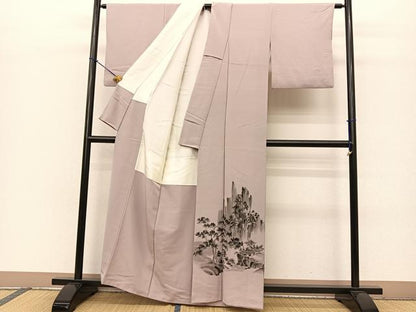 平和屋着物■豪華色留袖　作家物　手描き　風景文　正絹　逸品　BAAM1250sa