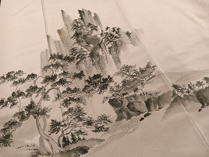 平和屋着物■豪華色留袖　作家物　手描き　風景文　正絹　逸品　BAAM1250sa
