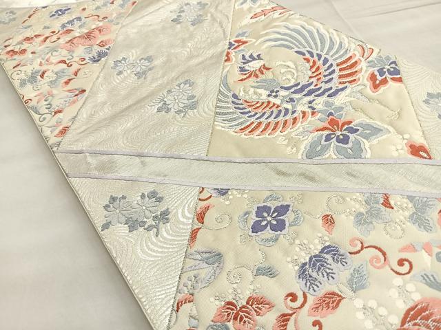 平和屋着物◎六通柄袋帯 唐織 鳳凰花唐草文 金銀糸 正絹 逸品 BAAM1490ea