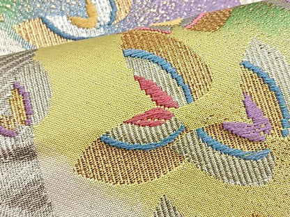 平和屋着物◎西陣 六通柄袋帯 唐織 舞蝶文 金銀糸 正絹 逸品 BAAM1498ea