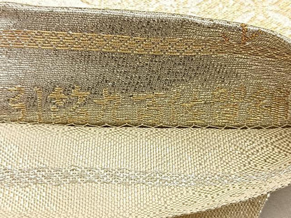 平和屋着物◎引箔九百佐賀錦 六通柄袋帯 花選四季寿 金糸 正絹 逸品 BAAM1524ea