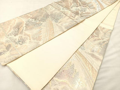 平和屋着物◎六通柄袋帯 京洛錦 二重引箔 正絹 逸品 BAAM2129if