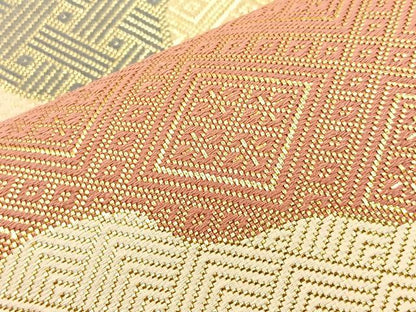 平和屋着物◎佐賀錦 六通柄袋帯 道長文様 金糸 正絹 逸品 BAAM2160if