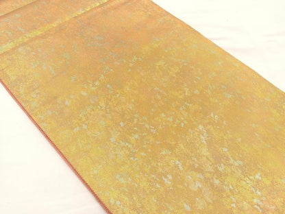 平和屋着物◎六通柄袋帯 霞文 金彩 引箔 正絹 逸品 BAAM2178if