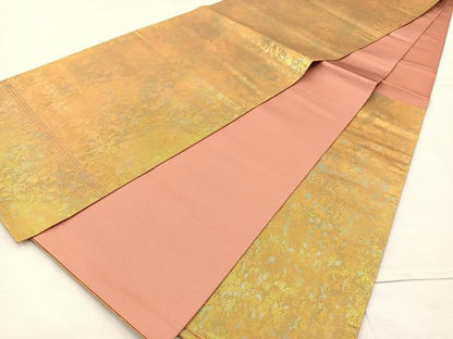 平和屋着物◎六通柄袋帯 霞文 金彩 引箔 正絹 逸品 BAAM2178if
