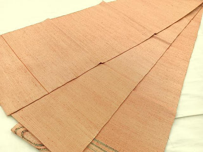 平和屋着物◎太鼓柄袋帯 すくい織 更紗花文 正絹 逸品 BAAM2193if