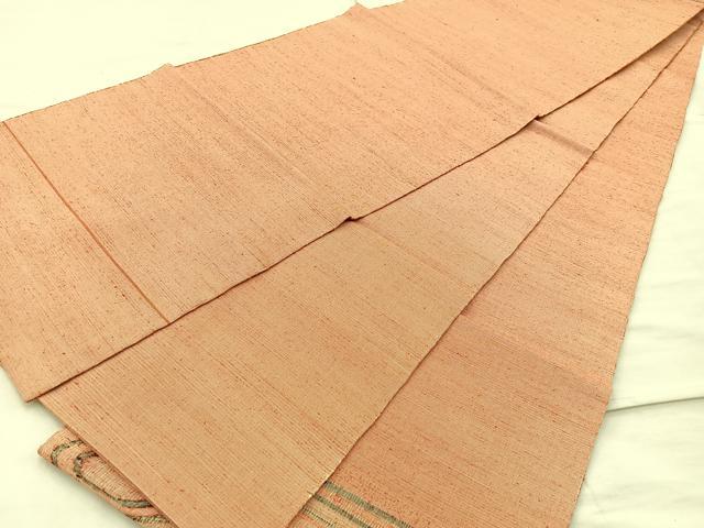 平和屋着物◎太鼓柄袋帯 すくい織 更紗花文 正絹 逸品 BAAM2193if