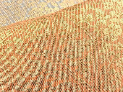 平和屋着物◎六通柄 本袋帯 道長草花文 金糸 正絹 逸品 BAAM2557ea