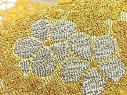 平和屋着物◎六通柄袋帯 唐織 花尽し 金銀糸 正絹 逸品 BAAM2561ea