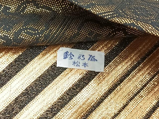 平和屋着物◎佐賀錦 六通柄袋帯 舞花文 金糸 鈴乃屋扱い 正絹 逸品 BAAM3431cm