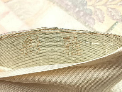 平和屋着物◎六通柄袋帯 ふくれ織 彩雅 銀糸 正絹 逸品 BAAM4801if