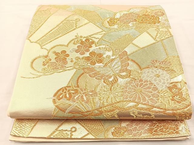 平和屋着物◎六通柄袋帯 古都の調べ 金糸 正絹 逸品 BAAM4808if