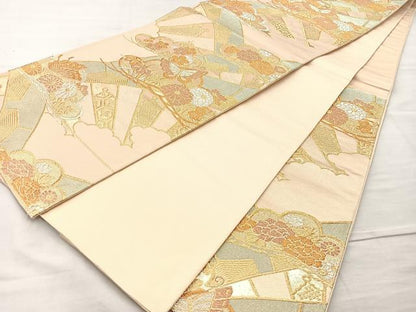 平和屋着物◎六通柄袋帯 古都の調べ 金糸 正絹 逸品 BAAM4808if