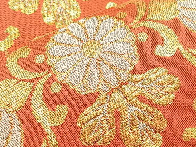 平和屋着物◎六通柄 本袋帯 飾花文 金銀糸 正絹 逸品 BAAM4830if