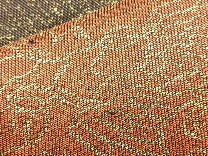 平和屋着物◎六通柄袋帯 花間道 金糸 正絹 逸品 BAAM4889if