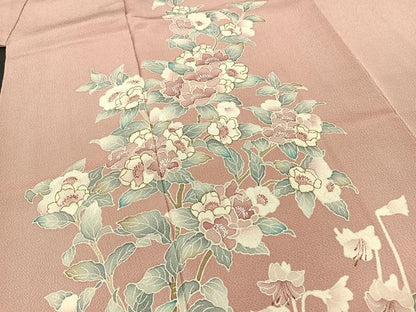 平和屋着物■訪問着　草花文　暈し染め　金彩　鬼しぼ縮緬　三越扱い　正絹　逸品　BAAM5006sa