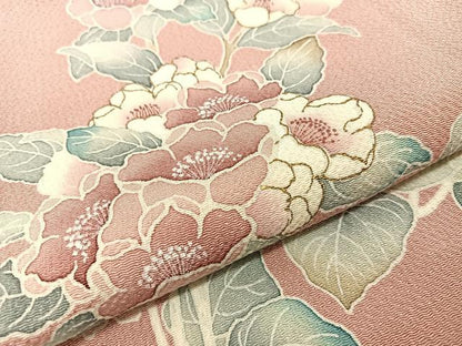 平和屋着物■訪問着　草花文　暈し染め　金彩　鬼しぼ縮緬　三越扱い　正絹　逸品　BAAM5006sa