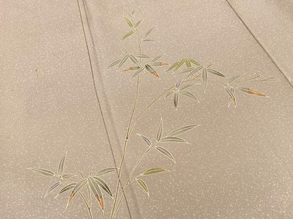 平和屋着物■訪問着　友禅　草花文　暈し染め　正絹　逸品　BAAM5014sa