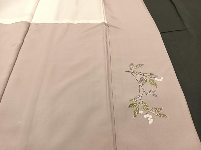 平和屋着物■訪問着　友禅　草花文　暈し染め　正絹　逸品　BAAM5014sa