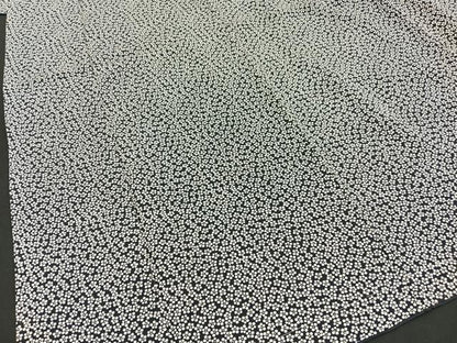 平和屋着物●江戸小紋　内田秀一作　花尽くし　黒地　反端付き　正絹　逸品　未使用　BAAM6029pk