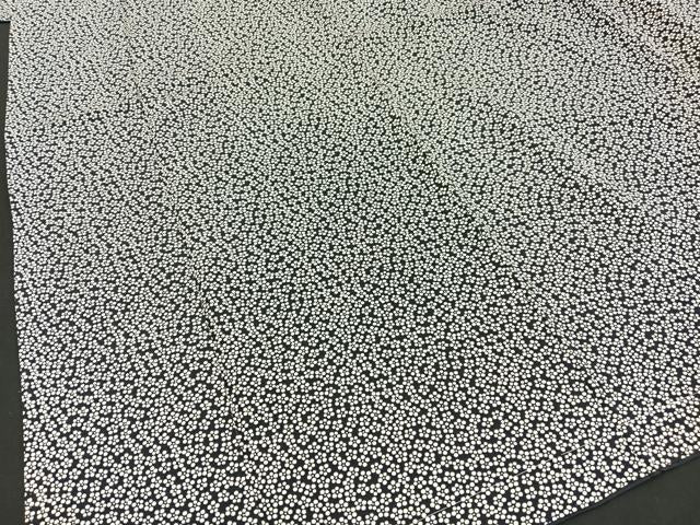 平和屋着物●江戸小紋　内田秀一作　花尽くし　黒地　反端付き　正絹　逸品　未使用　BAAM6029pk