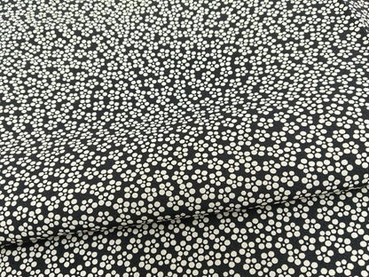 平和屋着物●江戸小紋　内田秀一作　花尽くし　黒地　反端付き　正絹　逸品　未使用　BAAM6029pk