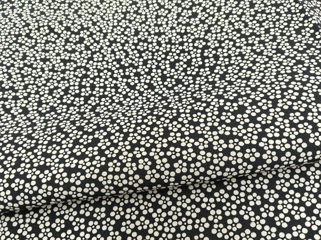 平和屋着物●江戸小紋　内田秀一作　花尽くし　黒地　反端付き　正絹　逸品　未使用　BAAM6029pk