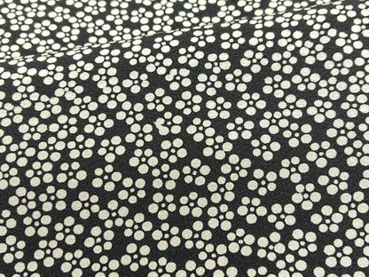 平和屋着物●江戸小紋　内田秀一作　花尽くし　黒地　反端付き　正絹　逸品　未使用　BAAM6029pk