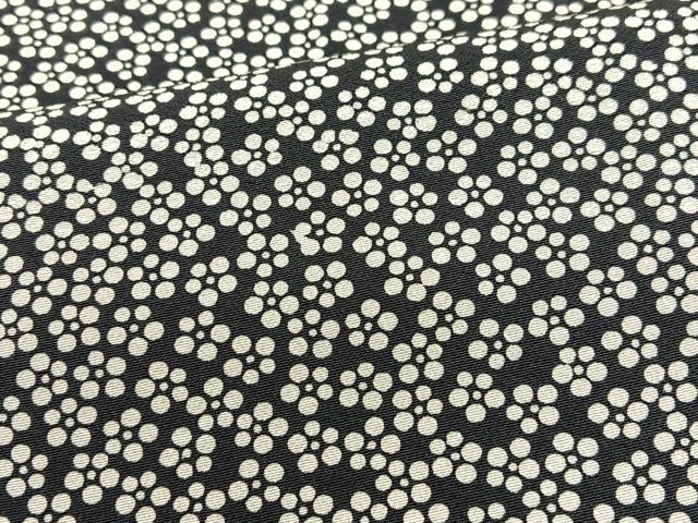 平和屋着物●江戸小紋　内田秀一作　花尽くし　黒地　反端付き　正絹　逸品　未使用　BAAM6029pk