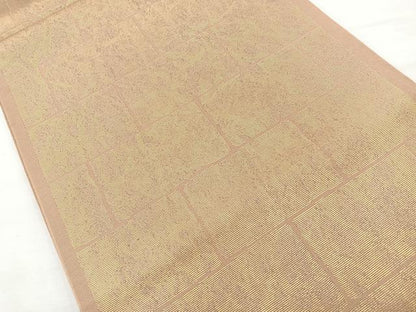 平和屋着物◎六通柄 本袋帯 色紙並び 金糸 正絹 逸品 BAAM6607cm