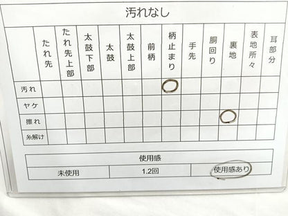 平和屋着物◎六通柄袋帯 亀甲花蝶文 金糸 正絹 逸品 BAAM6661cm