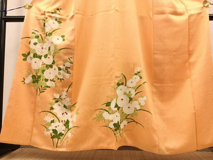 平和屋着物■訪問着　刺繍　草花文　金彩　正絹　逸品　BAAM7043by
