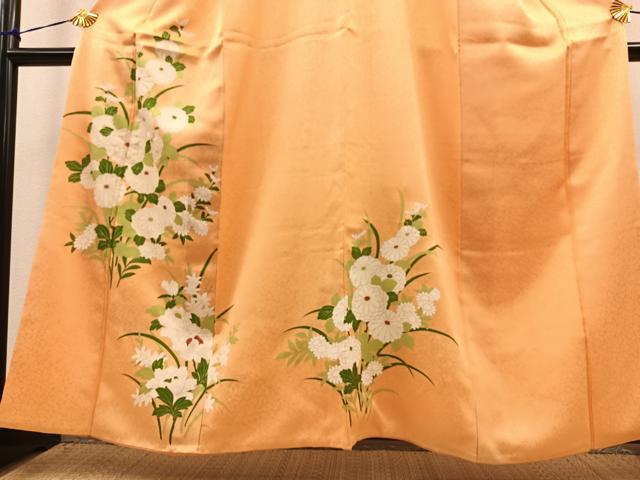 平和屋着物■訪問着　刺繍　草花文　金彩　正絹　逸品　BAAM7043by