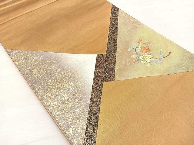 平和屋着物■太鼓柄袋帯 螺鈿 切嵌 辻が花 金彩 正絹 逸品 BAAM7941if