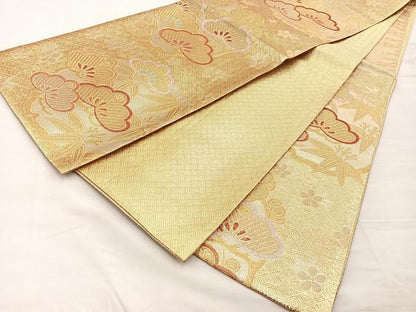 平和屋着物■佐賀錦 六通柄袋帯 錦華 松竹梅 正絹 逸品 BAAM7966if