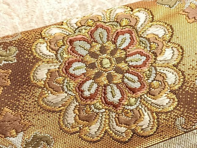 新小石丸 袋帯 六通柄 銀通し 唐織 華文 横段 シルクモール イ5902 新小石丸 袋帯 六通柄 銀通し 唐織 華文 横段 シルクモール イ5902