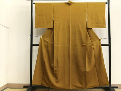 平和屋着物■上質なお召　横段文　正絹　逸品　BAAM9169me