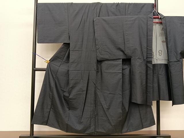 平和屋着物●男性　本場大島紬　アンサンブル　絣文様　反端付き　正絹　逸品　BAAM9339fw