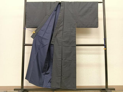 平和屋着物●男性　本場大島紬　アンサンブル　絣文様　反端付き　正絹　逸品　BAAM9339fw
