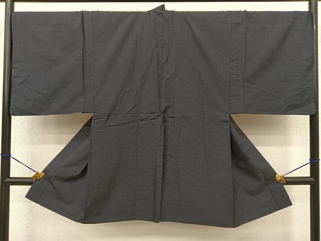 平和屋着物●男性　本場大島紬　アンサンブル　絣文様　反端付き　正絹　逸品　BAAM9339fw