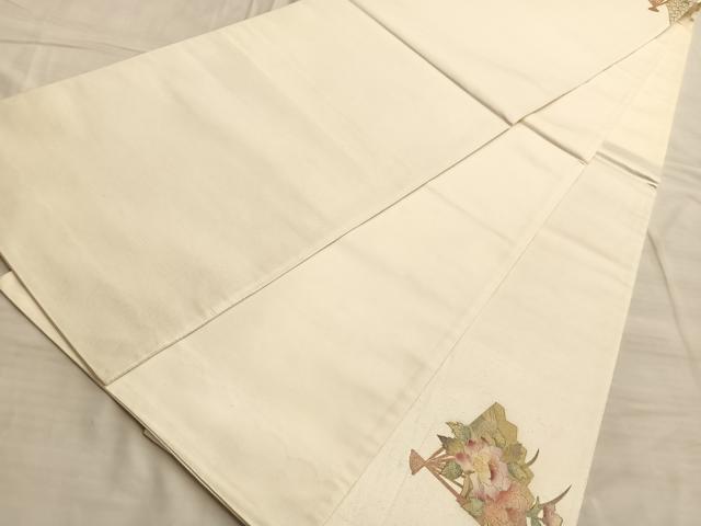 平和屋着物■太鼓柄袋帯 扇面有職花文 金彩 正絹 逸品 BAAN1036du