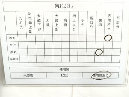 平和屋着物◎六通柄袋帯 市松風景文 正絹 逸品 BAAN1152cm