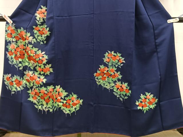 平和屋着物■訪問着　草花文　正絹　逸品　BAAN1809xi