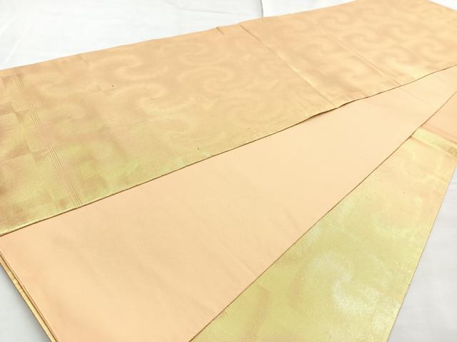 平和屋着物◎六通柄袋帯 箔あそび 金糸 正絹 逸品 BAAN2195cm