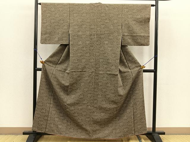 平和屋着物●結城紬 100亀甲 有栖川文様 正絹 逸品 BAAN2567me